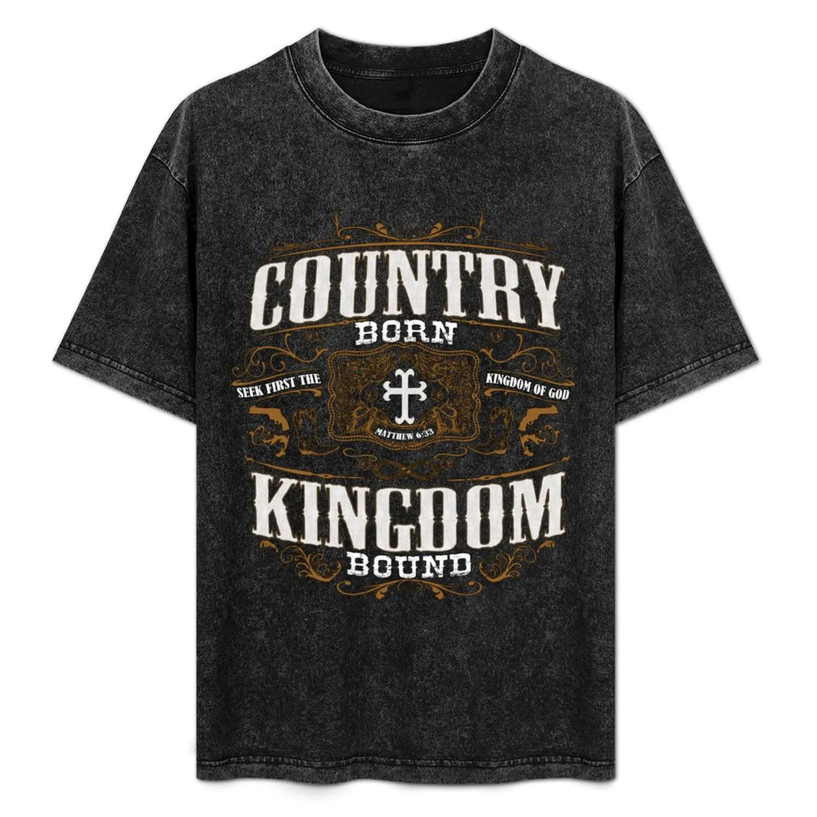 Country Born Kingdom Bound T-Shirt t shirt man casual t shirt man luxury T-Shirt