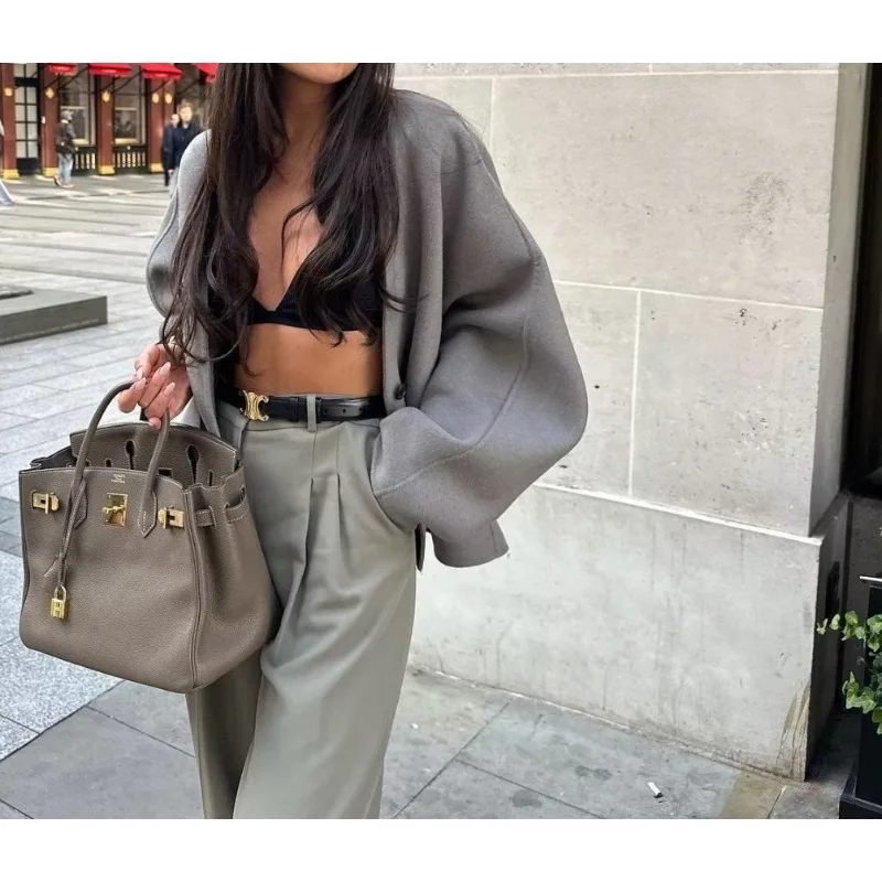 

Women's Coat 2025 New Style Woolen Kimono-style Spring Top