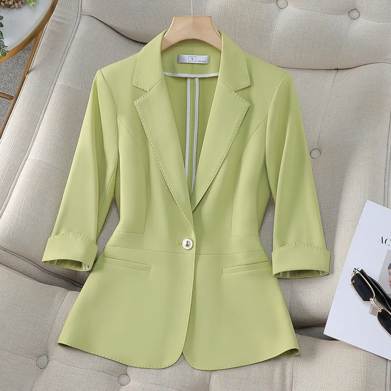 

2024 Spring Summer Formal Blazers Jackets Coat for Women Professional Office Ladies Business Work Wear Career Interview Outwear