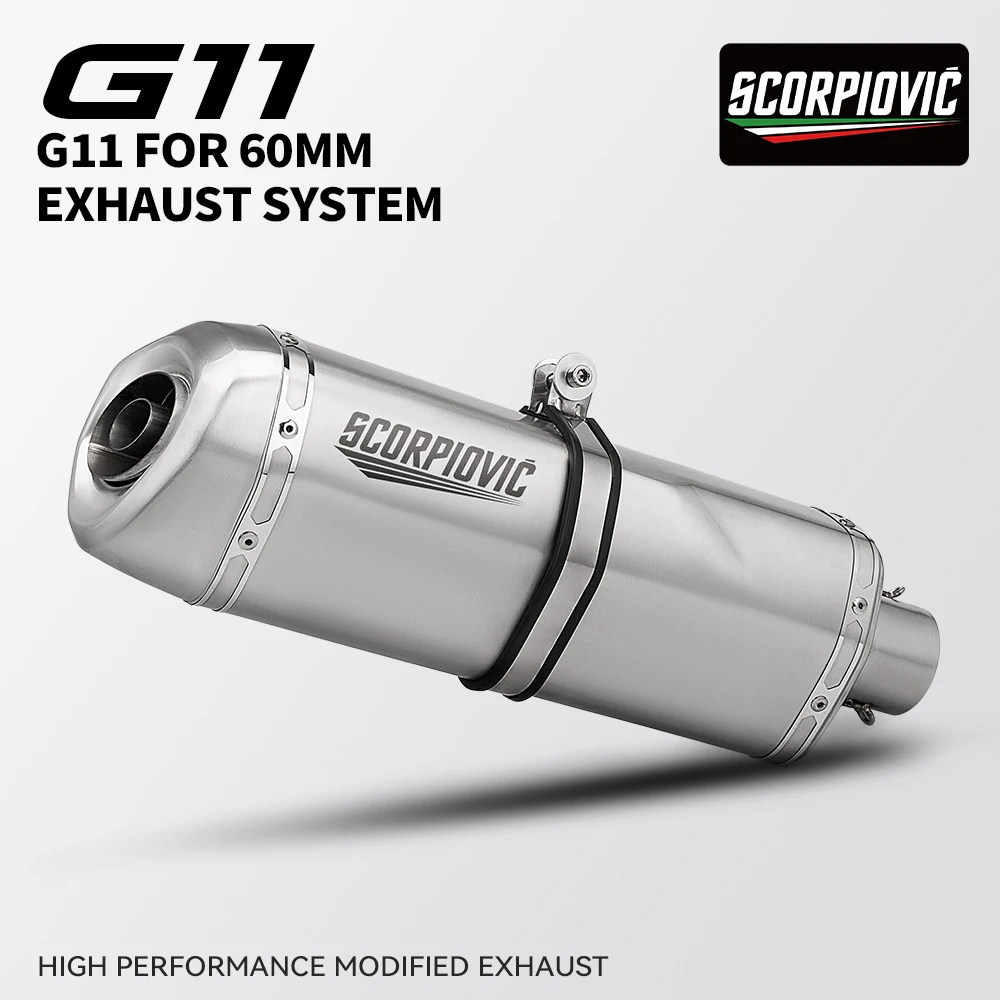 

Universal 51mm/60mm Motorcycle Exhaust Pipe Muffler GP-project Exhaust Pipe MT07 Tmax155 GSX25 PCX125 R7 ADV350 R3 Z900