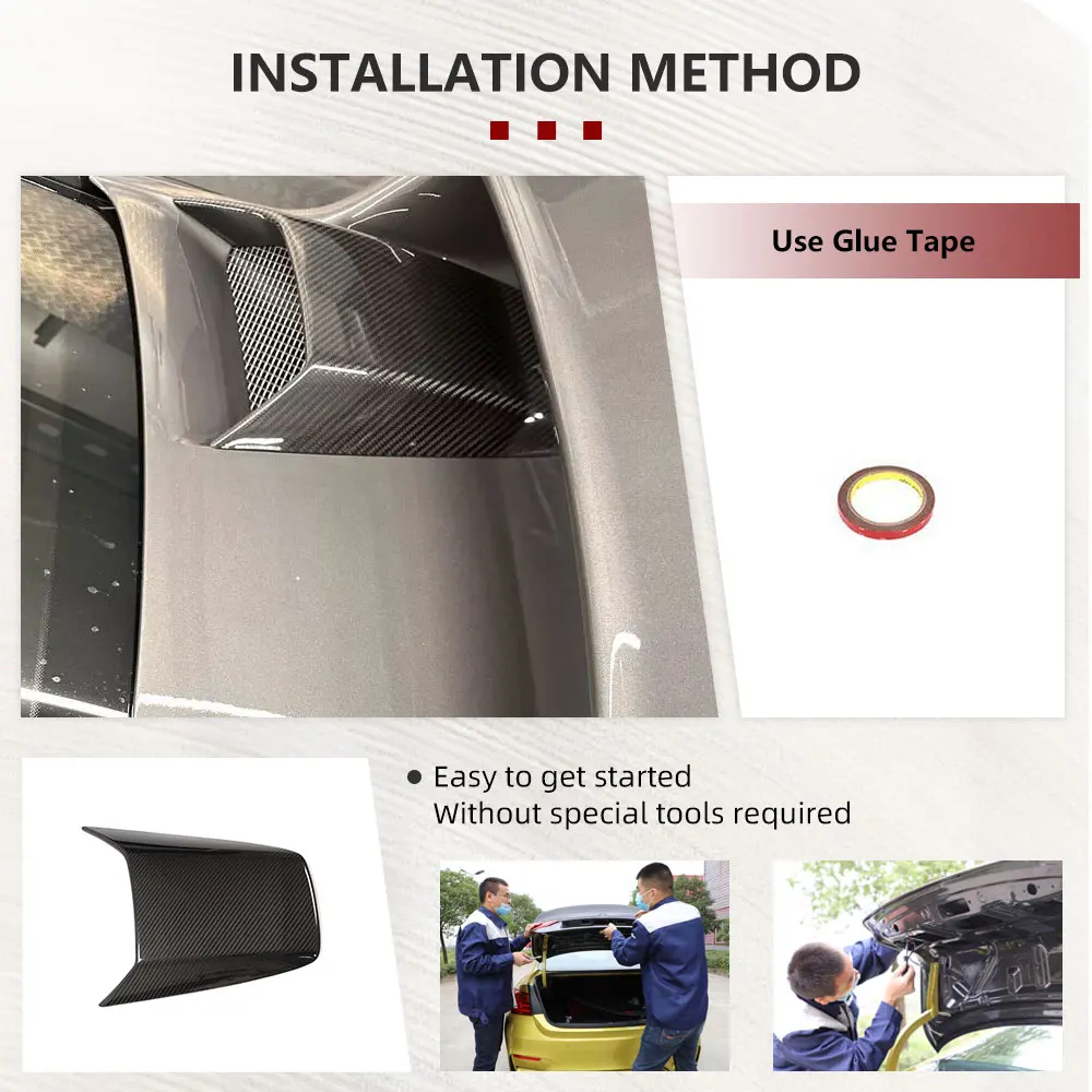Prepreg DRY CARBON Car Rear Rear Vent For Porsche 911 991 GT3 Coupe 2017-2018 Rear Trunk Intake Vent Cover Trim