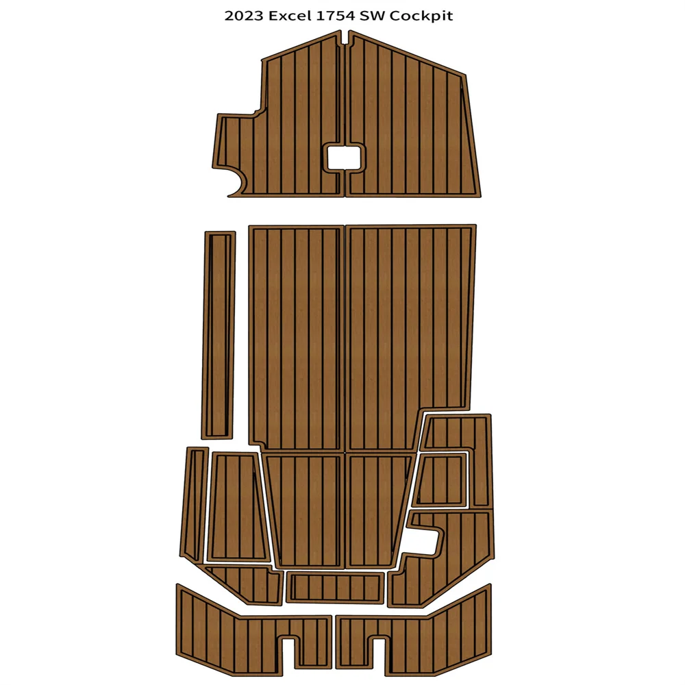 

2023 Excel 1754 SW Cockpit Pad Boat EVA Foam Teak Deck Floor Mat Self Adhesive