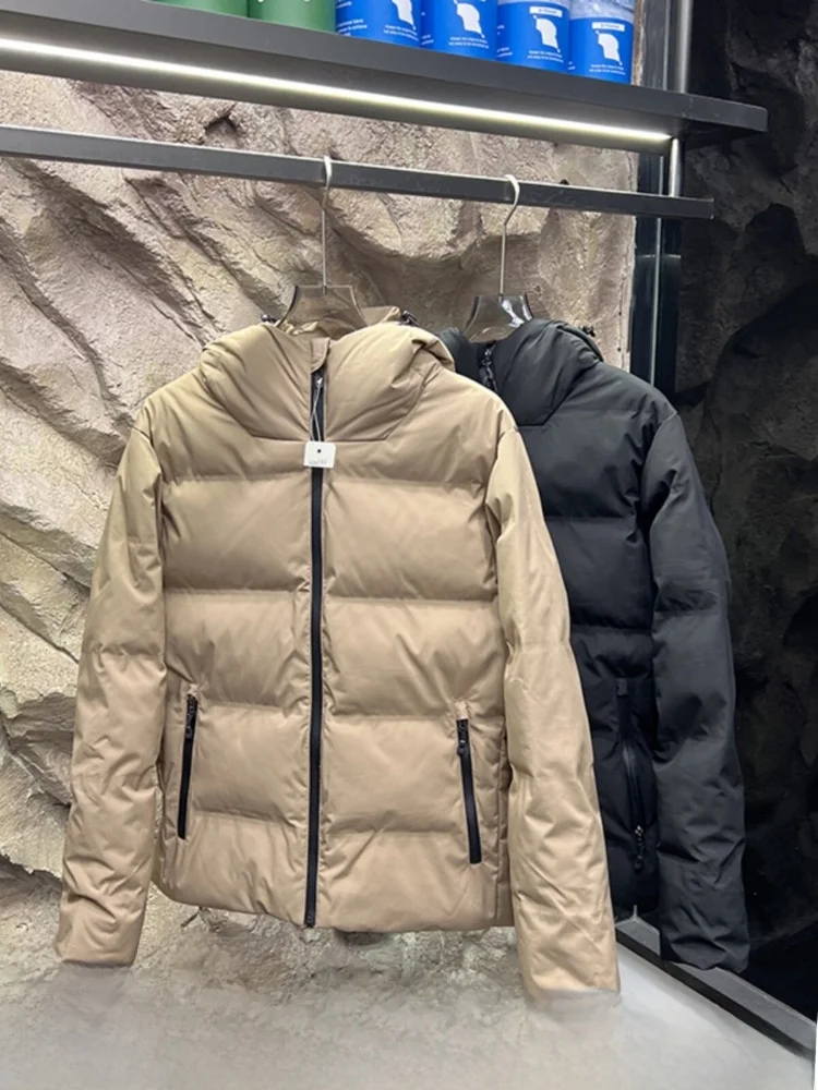 

Легкая ветрозащитная водонепроницаемая мужская осенне-зимняя куртка с капюшоном из хлопка, однотонная, теплосберегающая