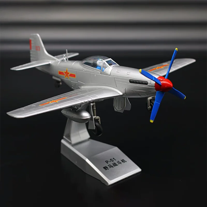 1:48 Scale P51 Mustang Fighter Aircraft Model Diecast Alloy Static Display Classics Souvenir Collection Ornaments Toys Gifts