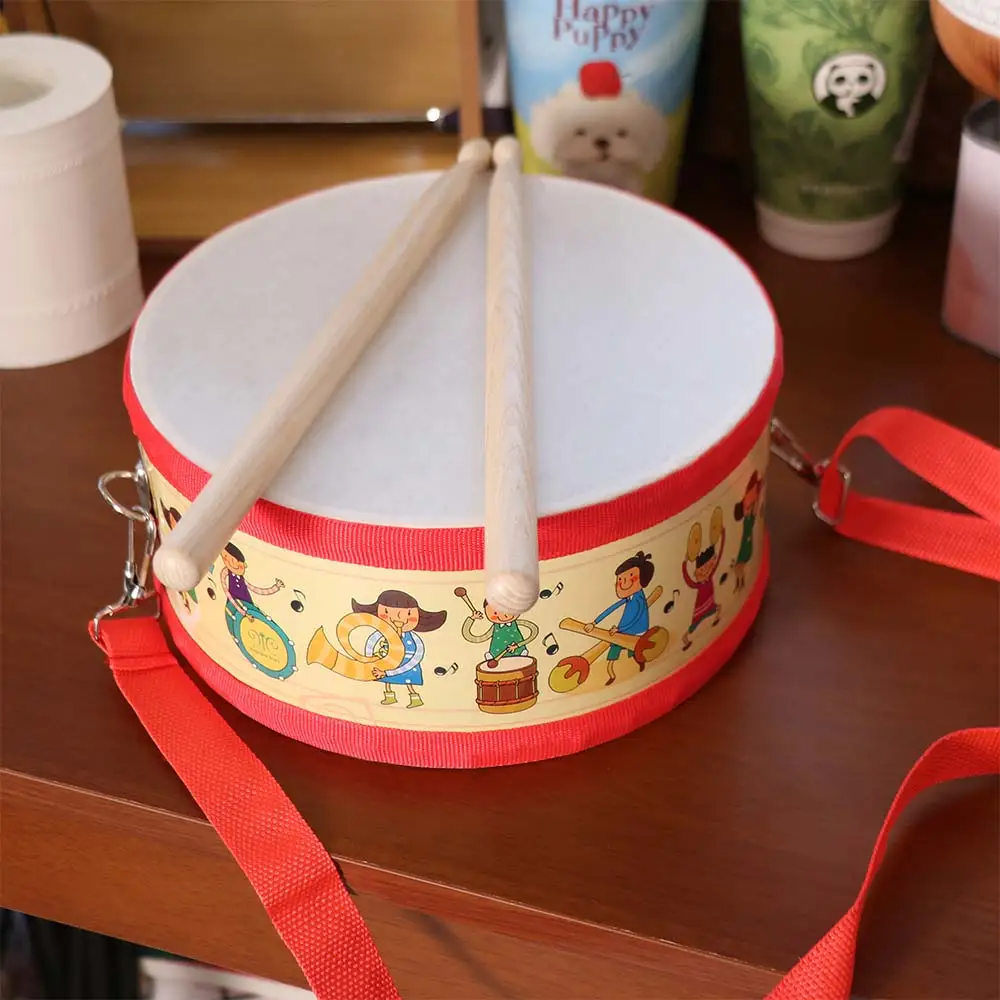 

Double Sided Instrument Hand Drum Percussion Instrument Montessori Musical Instrument Portable 6 Inch 8 Inch Wood Drum