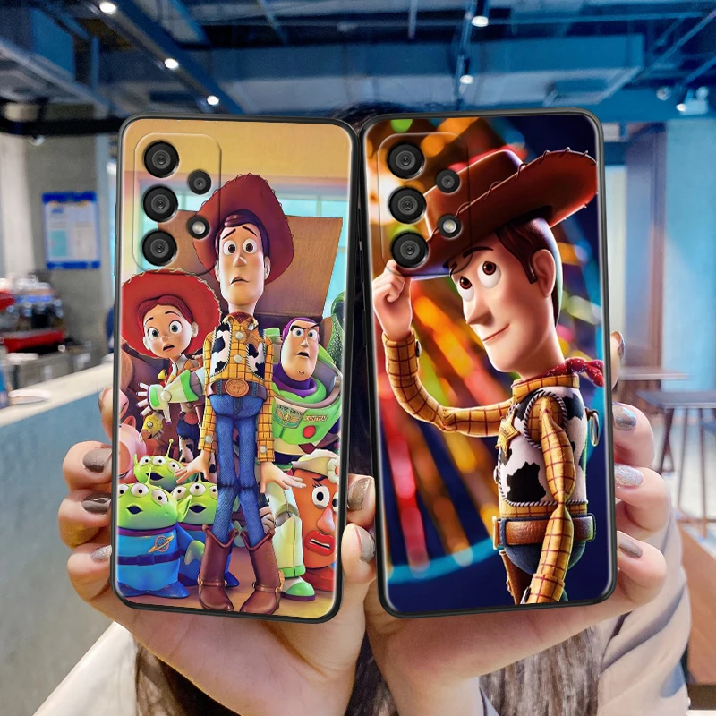 Disney Toy Story For Samsung A55 A35 A25 A15 A14 A73 A53 A13 A05S A03S A02S A71 A52 A32 Black Soft Phone Case