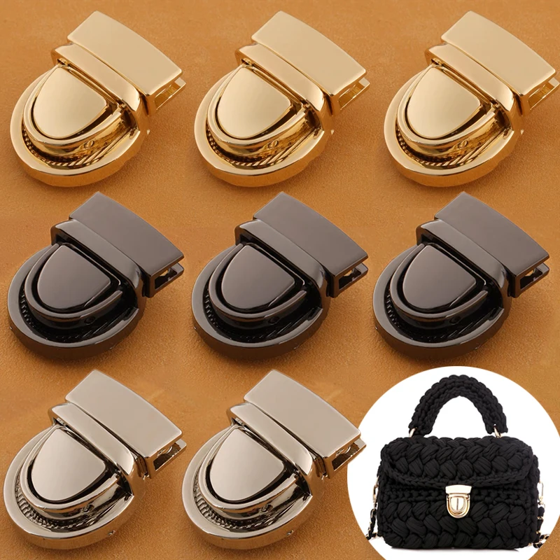 5pcs/lot DIY Metal Lock Bag Case Buckle Clasp For Handbags Shoulder Bags Purse Tote Accessories Closures Snap Clasps Craft 25mm