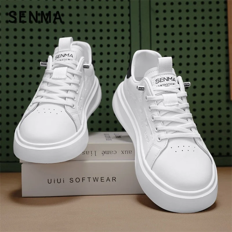 

SENMA Men's Casual Board Shoes Luxury Sneakers Comfortable Tennis/Walking Shoes Couple Small White Shoes Lightweight Breathable