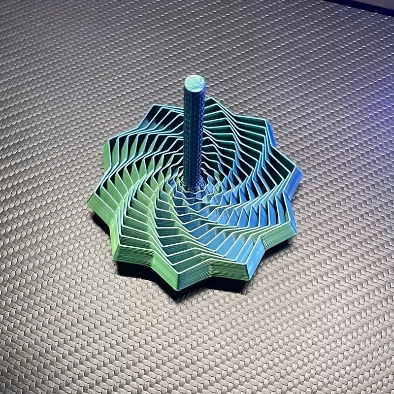 Expand your senses: Relaxing Star Shape 3D Printed Novelty Gyroscope, Finger Toy, Desk Decoration, Eight-sided Handle Fun Adult