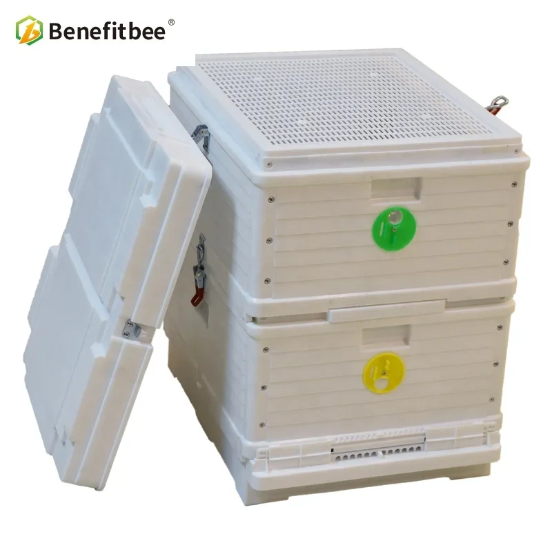 Benefitbee factory price durable plastic langstroth honey bee box for beekeepers