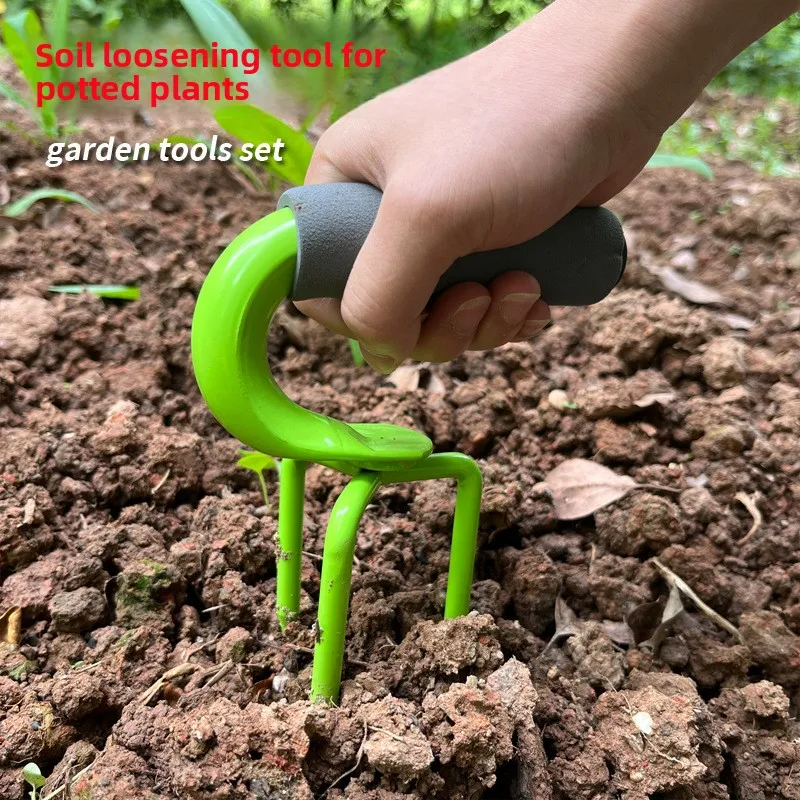 Ground-turning Artifact Loosen Soil Steel Fork Dig Sweet Potato Onion Fork Radish Agricultural Integrated Solid