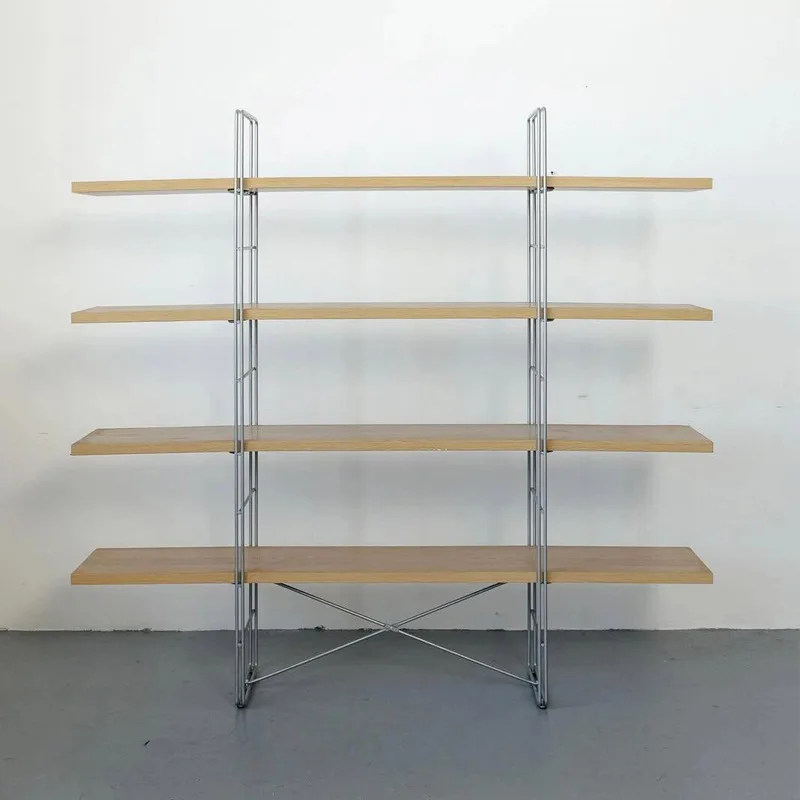 

Two-wire fork stainless steel floor rack, multi-layer simple storage shelf, medieval decorative ornament display rack