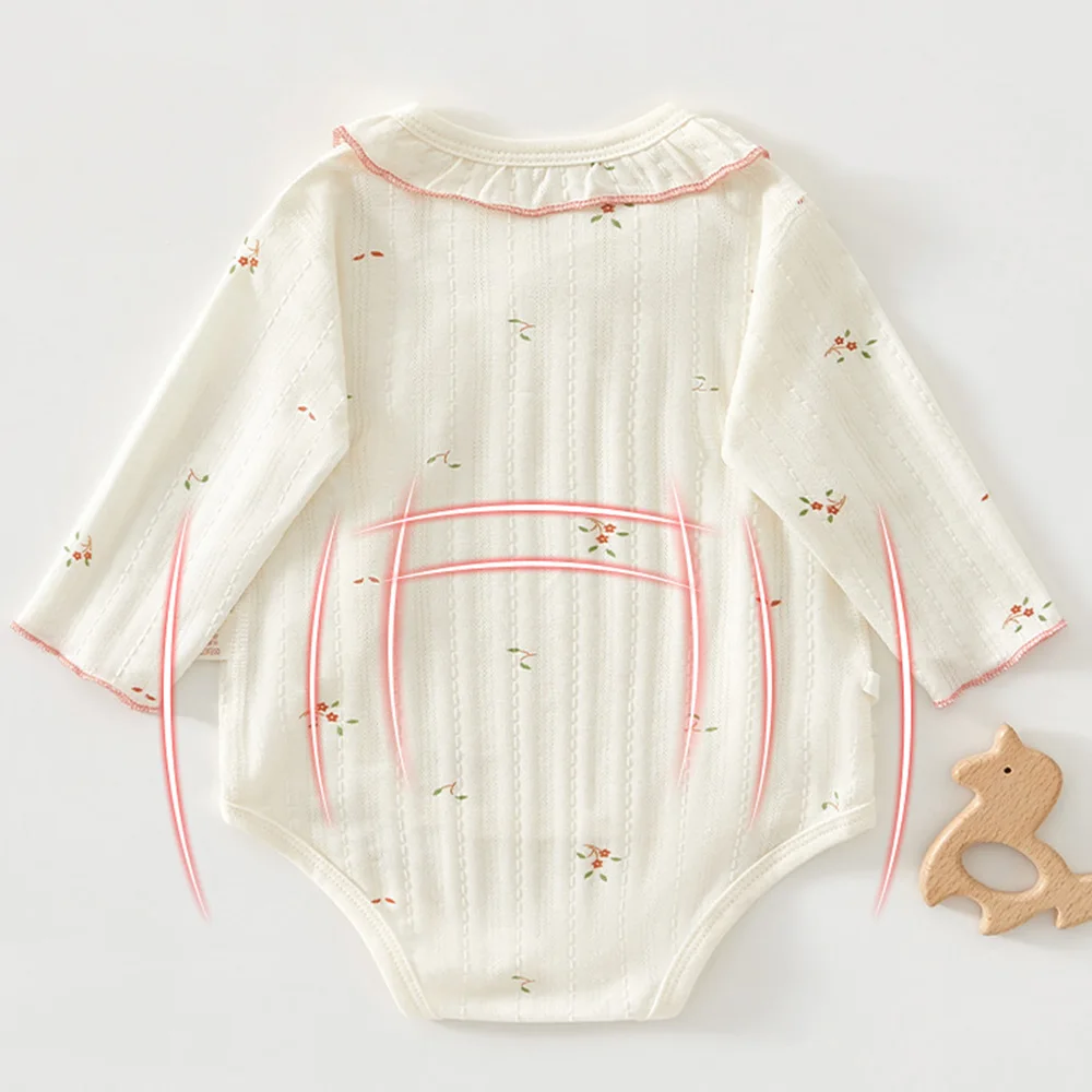 Summer Baby Girl Clothes Floral Thin Long Sleeve Baby Romper Newborn Clothing Princess 1st Birthday Infant Bodysuit