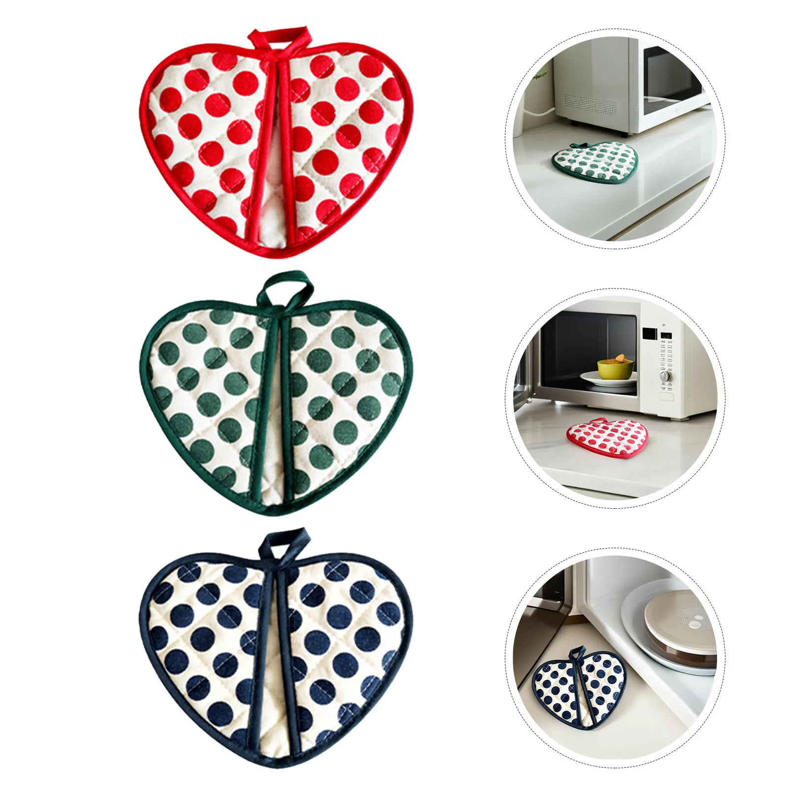 3Pcs Mini Heat Resistant Oven Mitts Heart Design Non Slip Baking Gloves Cute Kitchen Mittens for Christmas Valentines Bbq Pot