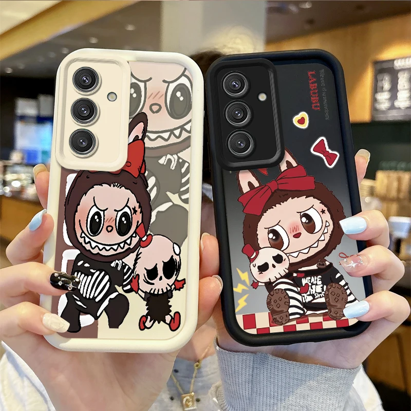 Popular P-Pop Mart Labubu Cartoon Phone Soft Case for Samsung Galaxy S25 S24 S23 S21 Ultra Plus S25 S23 S20 TPU Shockproof Cover