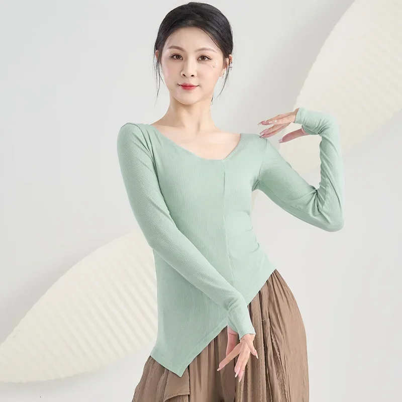 Classical Dance Top Summer Body Training Clothing Women's Dance Clothing Women's Short Sleeve Adult