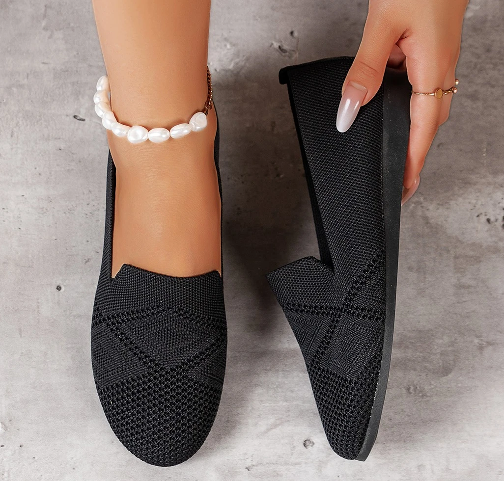 

New Summer Mesh Square Toe Breathable Women Shoes Fashion Hollow Out Casual Flat Shoes for Women Large Size Zapatos De Mujer