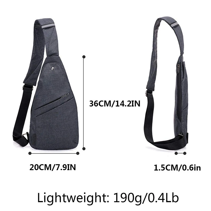 Shoulder Bag Anti-theft Messenger Personal Pocket Bag Lightweight Chest Shoulder Bag For Travel Hiking