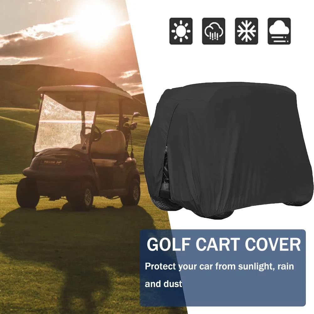 

Trending 4 Passenger Golf Cart Cover 210D Waterproof Sunproof Dustproof Rain Cover For EZ GO Club Car Yamaha