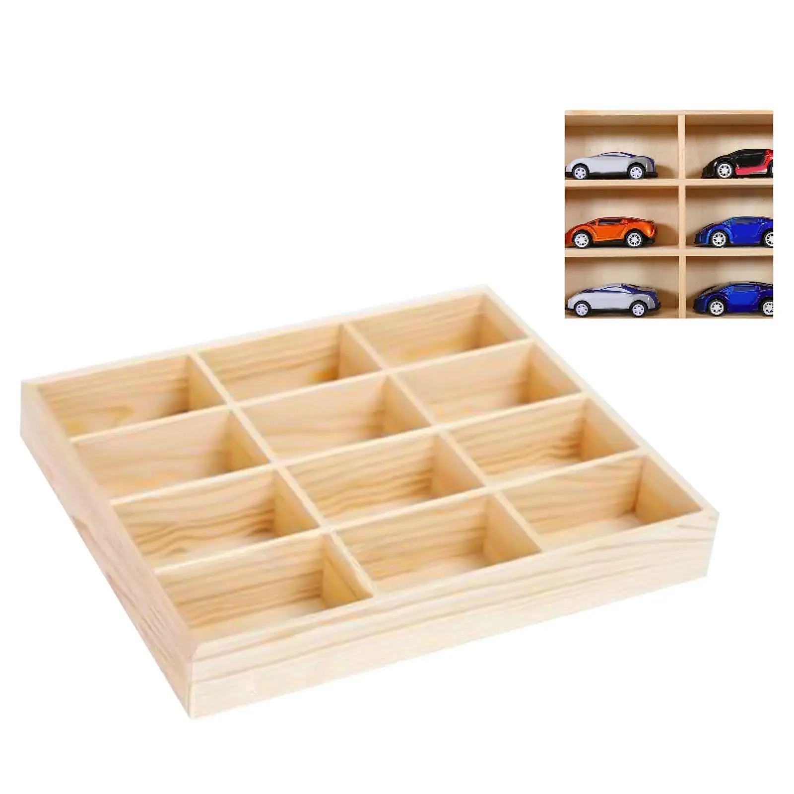 

Diecast Car Display Stand Organizer Wood Shelves Action Figure Display Shelf for