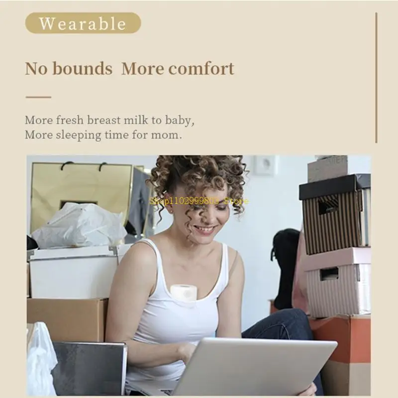 

Electric Breast Hand Wearable Breast for Breastfeeding Low Noise Milk with 180ml Milk Collector J0MF