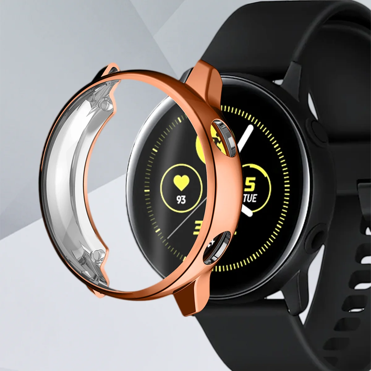 TPU Protective Plating Case Plating Cover Compatible for Galaxy Watch Active Transparent watch cover watch case