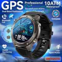 2025 New Precise GPS Smart Watch 10ATM Waterproof Built-in Dual-band GNSS Compass Military Sports Smart Watch Men For HUAWEI&IOS