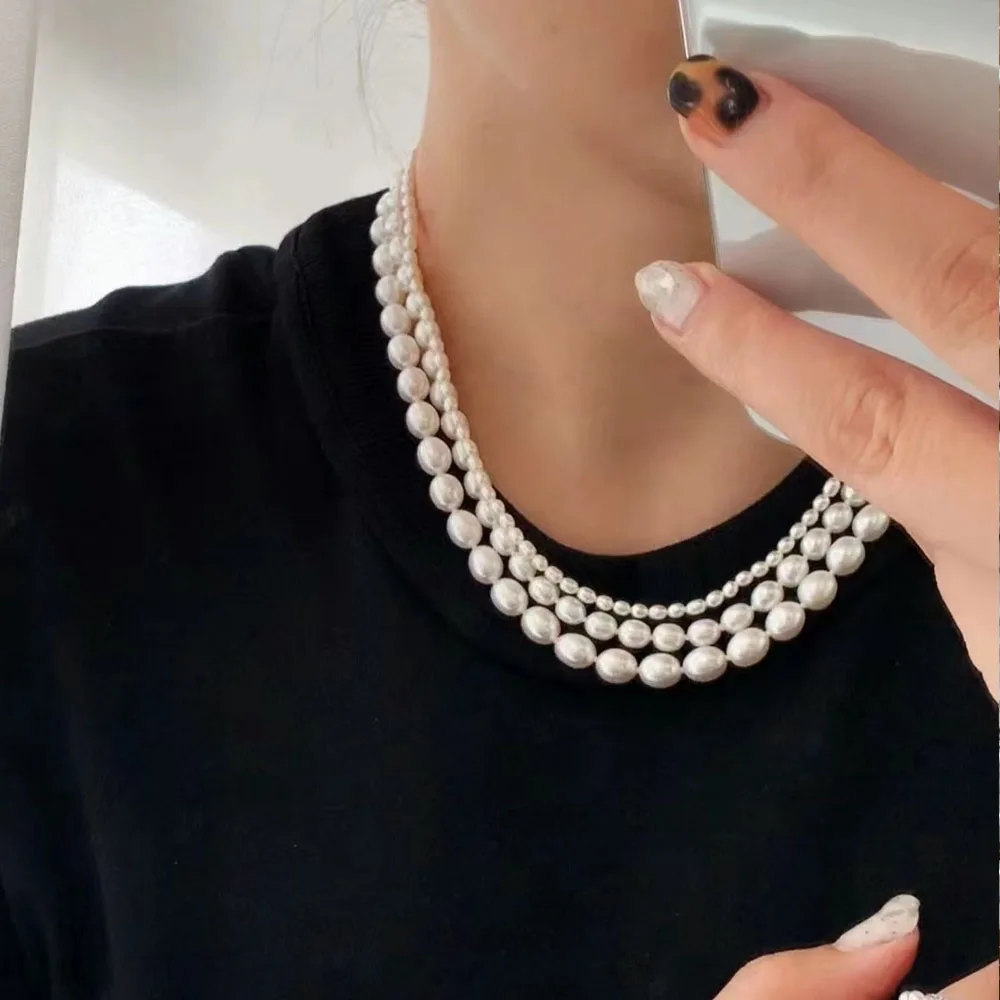 

Natural Freshwater Pearls AAA 100% Selected Rice Shape Loose Spacer Beads for Jewelry Making DIY Necklace Bracelet Accessories