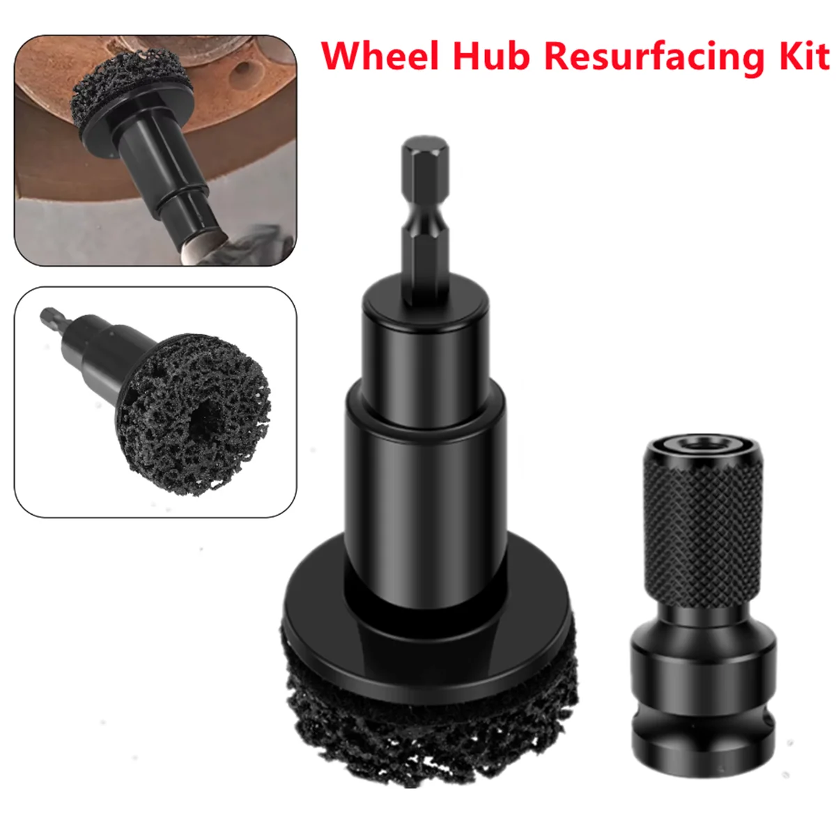 

Car Wheel Hub Grinder Rust Grinding Removal Tool auto Wheel Hub Brush Brake Grinding Cleaner Kit Rust Remover Polishing Tool
