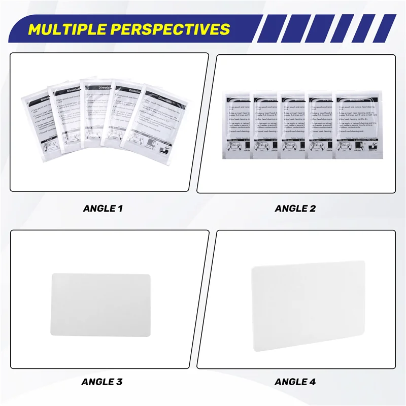 CR80 クリーニングカード、両面カードリーダークリーナー、POS スワイプターミナルクリーニングカード CK-CR80 カードチップクリーナー (10 個) ホワイト