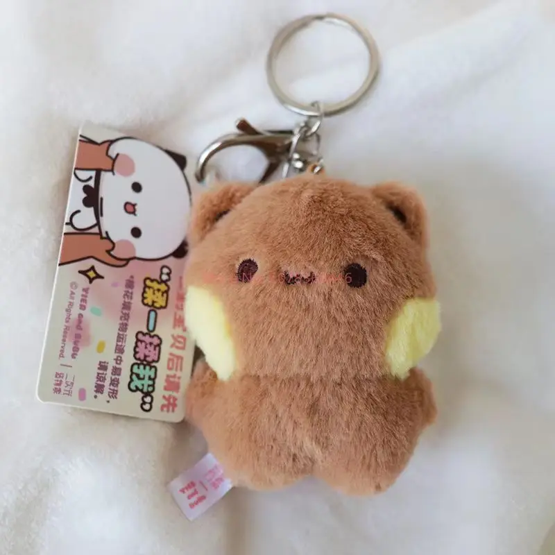 Official Original Panda Bubu And Yier Plush Pendant Dolls , Cute Bubu And Dudu Plush Key Chain Backpack Pendant Couple Gifts