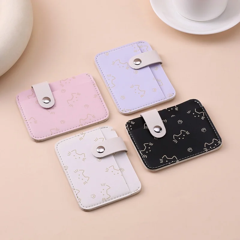 

Портативный держатель для удостоверений личности, кредитных карт и бейджей из искусственной кожи, вместительный, с множеством отделений для карт, кошелек для монет, брелок, ультратонкий