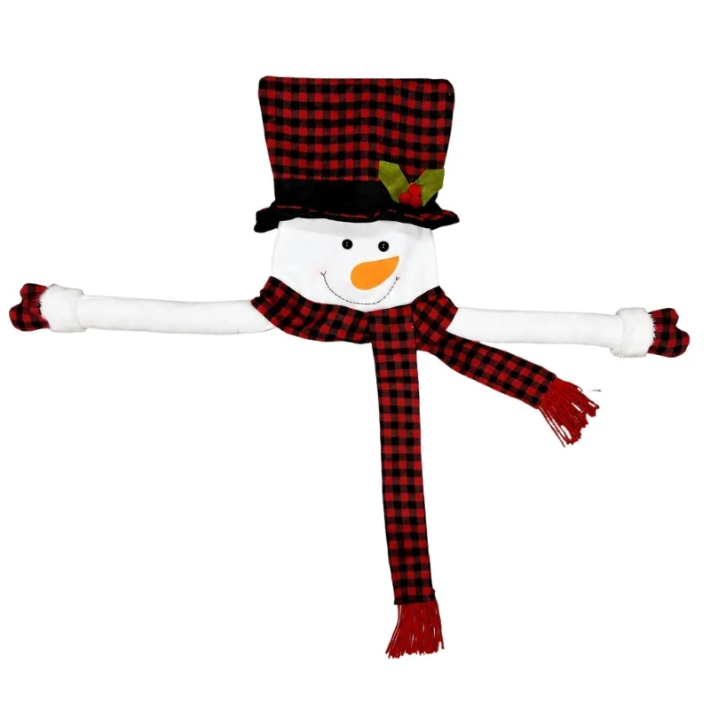 Weihnachts-Displayfigur mit weicher Stoffkonstruktion und rot-schwarzen Karos für Baumkronen, Einzelhandelsdisplays für den – Detail 10