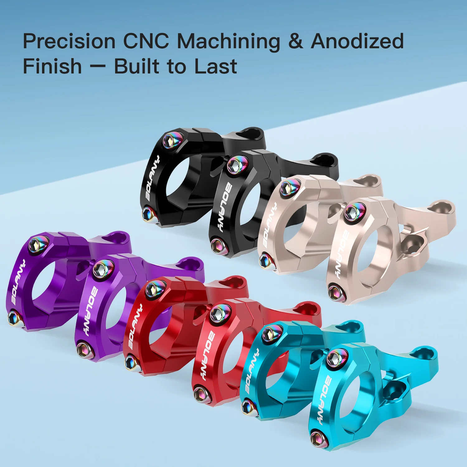 

BOLANY Bicycle Stem Direct Mount 31.8mm Dual Crown Fork Aluminum Alloy Handlebar for MTB Downhill (DH) Bicycle