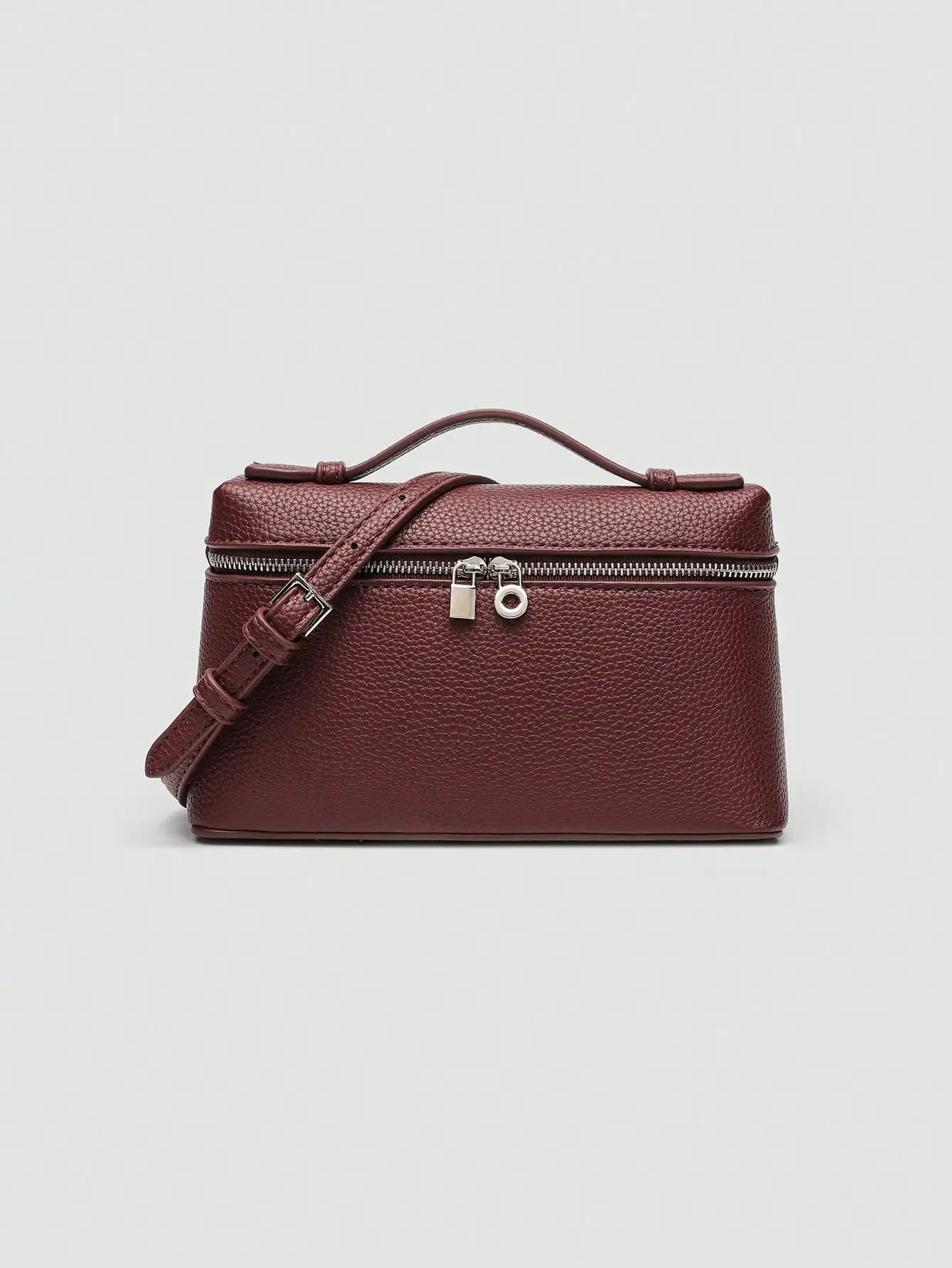 

1pc Solid Color Litchi Grain PU Square Shoulder Bag, Suitable For Daily Fashion Matching, Outings, Shopping, Parties,