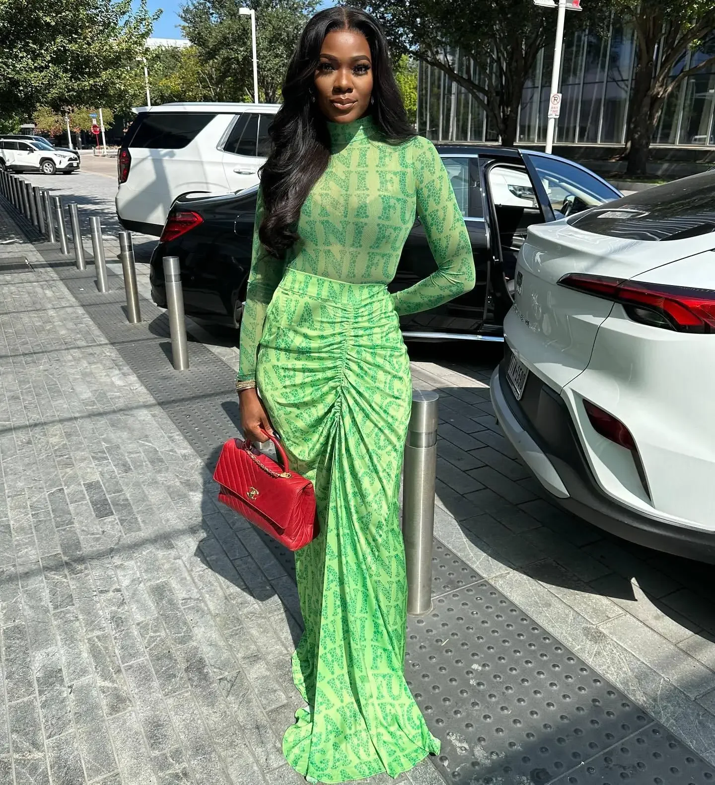 

Комплект из двух предметов, сетчатый топ, легкая и тонкая и плиссированная юбка, длинная модная элегантная вечерняя драпированная юбка, комплект из двух предметов