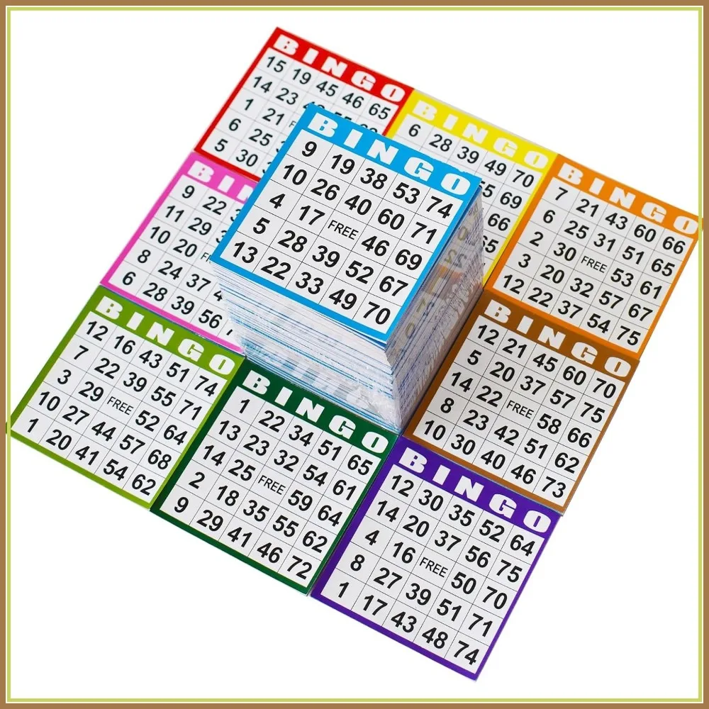 

Bingo Paper Game Cards - 1 Card - 100 Books of 10 Sheets