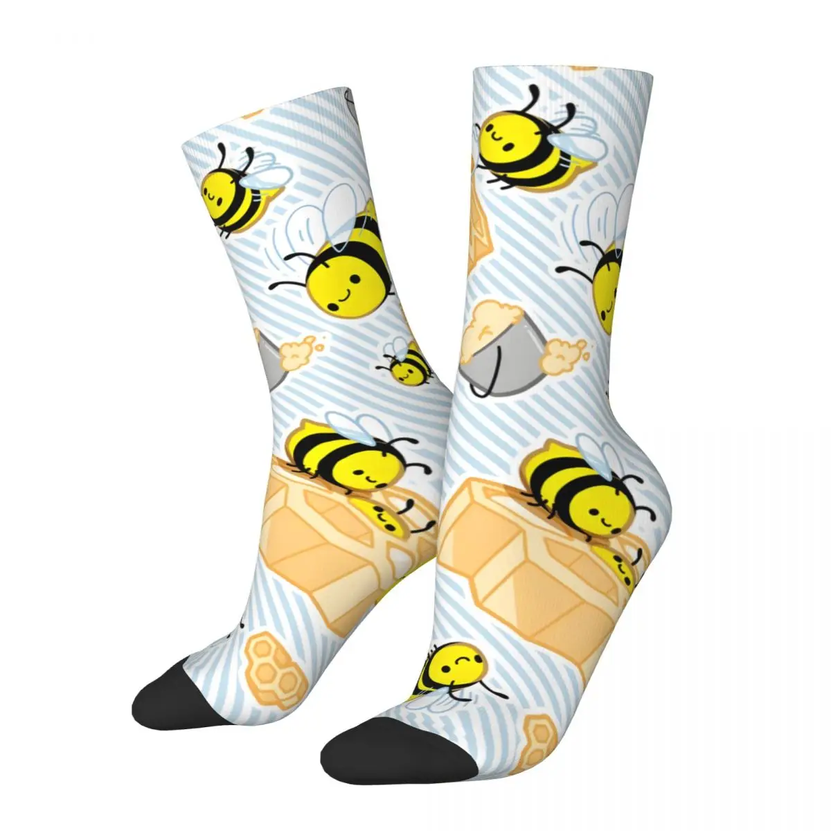 ¡Abejas! Calcetines de estilo callejero Vintage Harajuku para hombre, calcetín informal, novedad