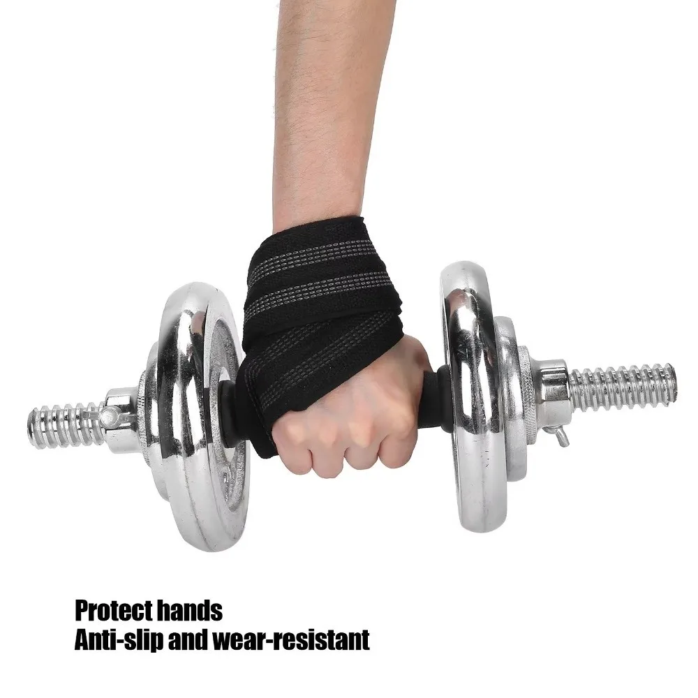 

2Pcs/Set Figure Eight Design Weightlifting Straps Professional Heavy Duty Deadlift Straps Auxiliary Function