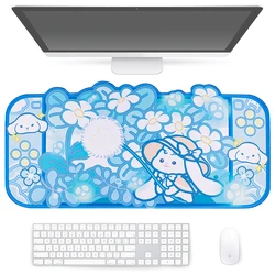 Cute Large Computer Gaming Mouse Pad Big Size 80*40cm Kawaii Blue Bunny Desk Pad Office Table Mat Anti-slip Waterproof Mats
