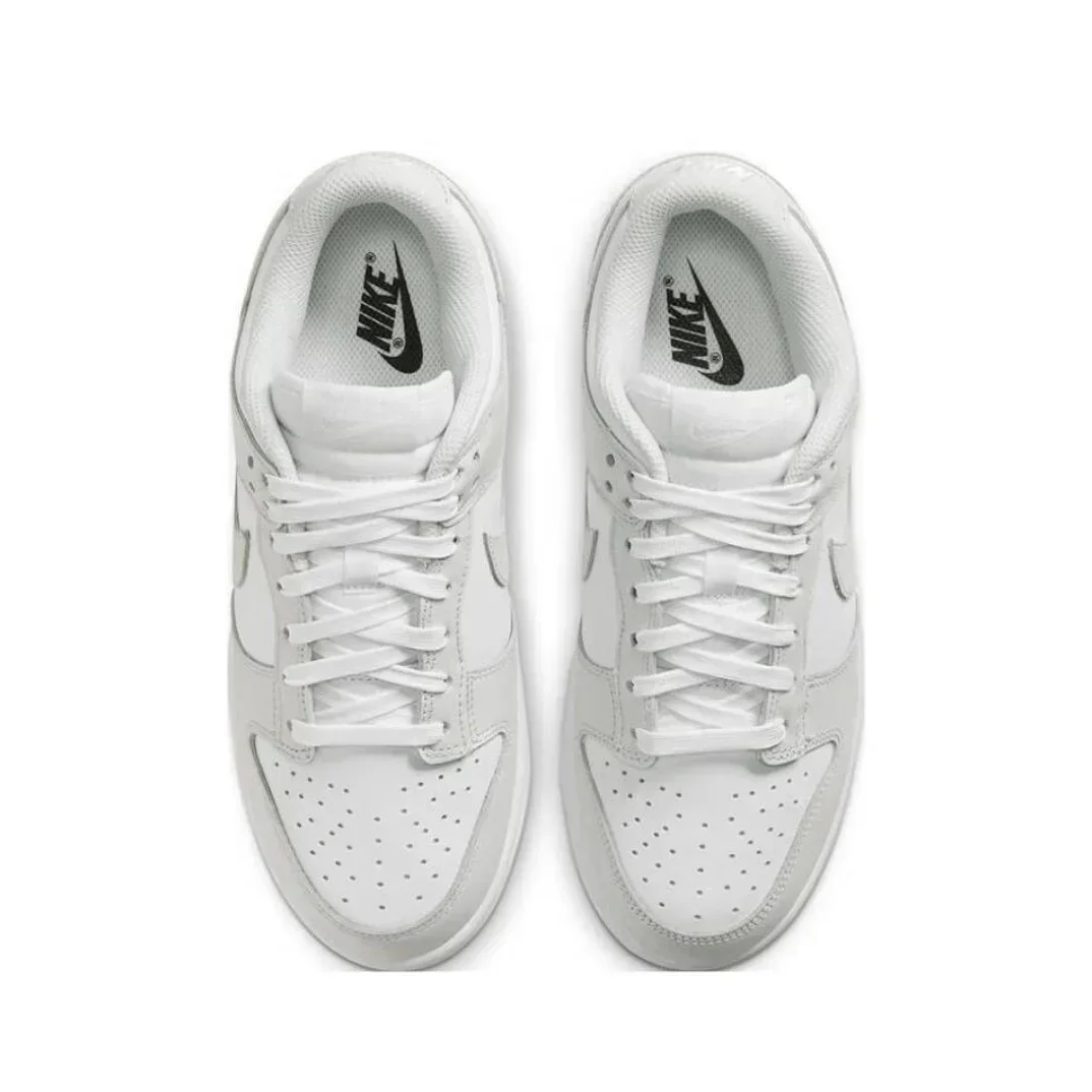 Nike Dunk Retro Low Top Sapatos Leves Clássicos Tênis Nike Cinza e Branco