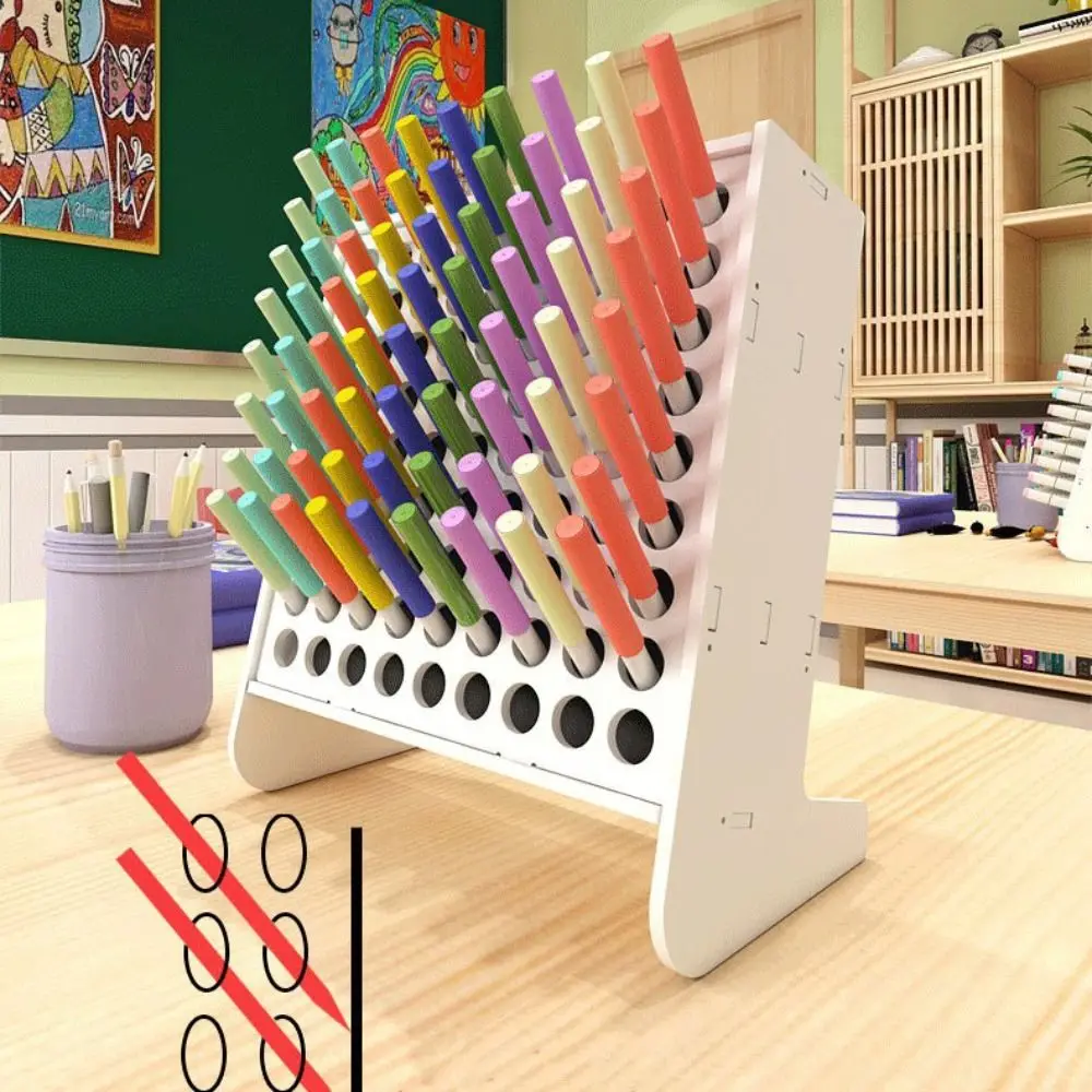 Practical Multifunctional Diagonal Plug-in Pen Holder Desktop Kindergarten Children's Marker Pen Storage Box Pen Container