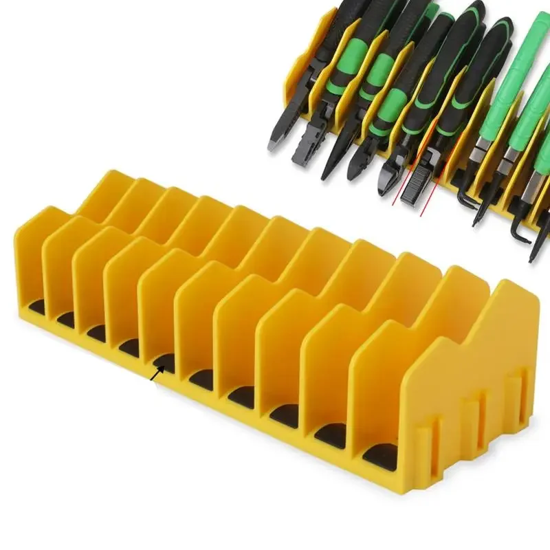 With 10 Slots Wrench Organizer for Garage and Workshop 1pcs Plier Storage Rack Anti Slip Detachable Pliers Cutter Storage Rack