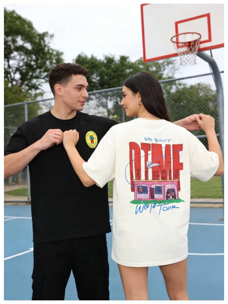 2026 Bad Bunny DTMF World Tour Peripheral Pure Cotton T-shirt for Men and Women Summer Fashion Casual Short Sleeved Shirt  Y2k image 2