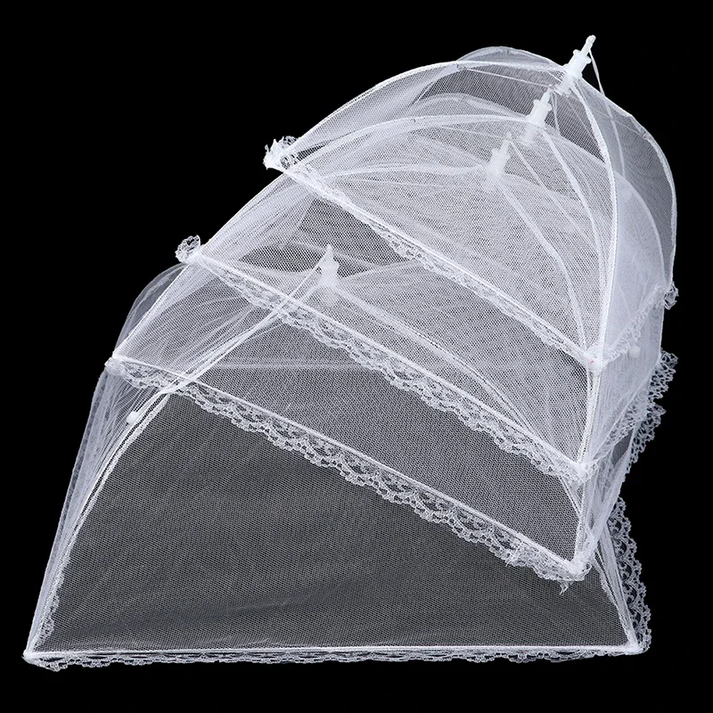 Food Covers Mesh Foldable Kitchen Anti Fly Mosquito Tent Dome Net Umbrella Picnic Protect Dish Cover Kitchen Accessories Lunch