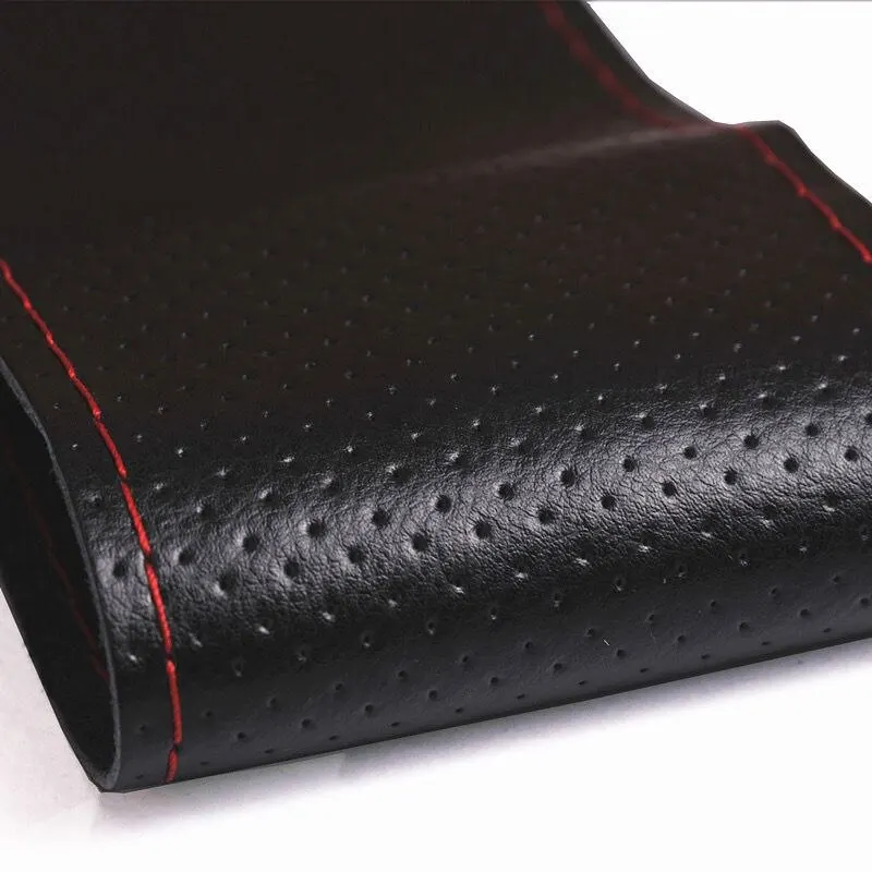 38cm DIY Car Steering Wheel Cover Fiber Leather Thread Artificial Leather Car Covers Suite Auto Accessories