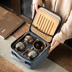 Travel Tea Set 360 ° Rotating Teapot 1 Pot 4 Cups