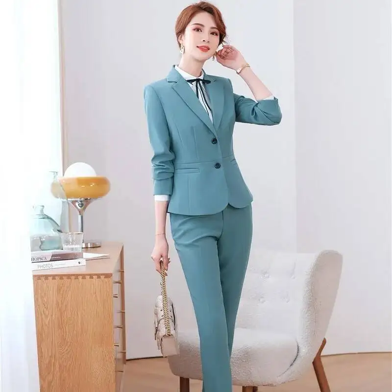 

2025 Autumn Winter Formal Elegant Styles Women Business Suits Blazer and Pants Sets OL Styles Professional Trousers Set
