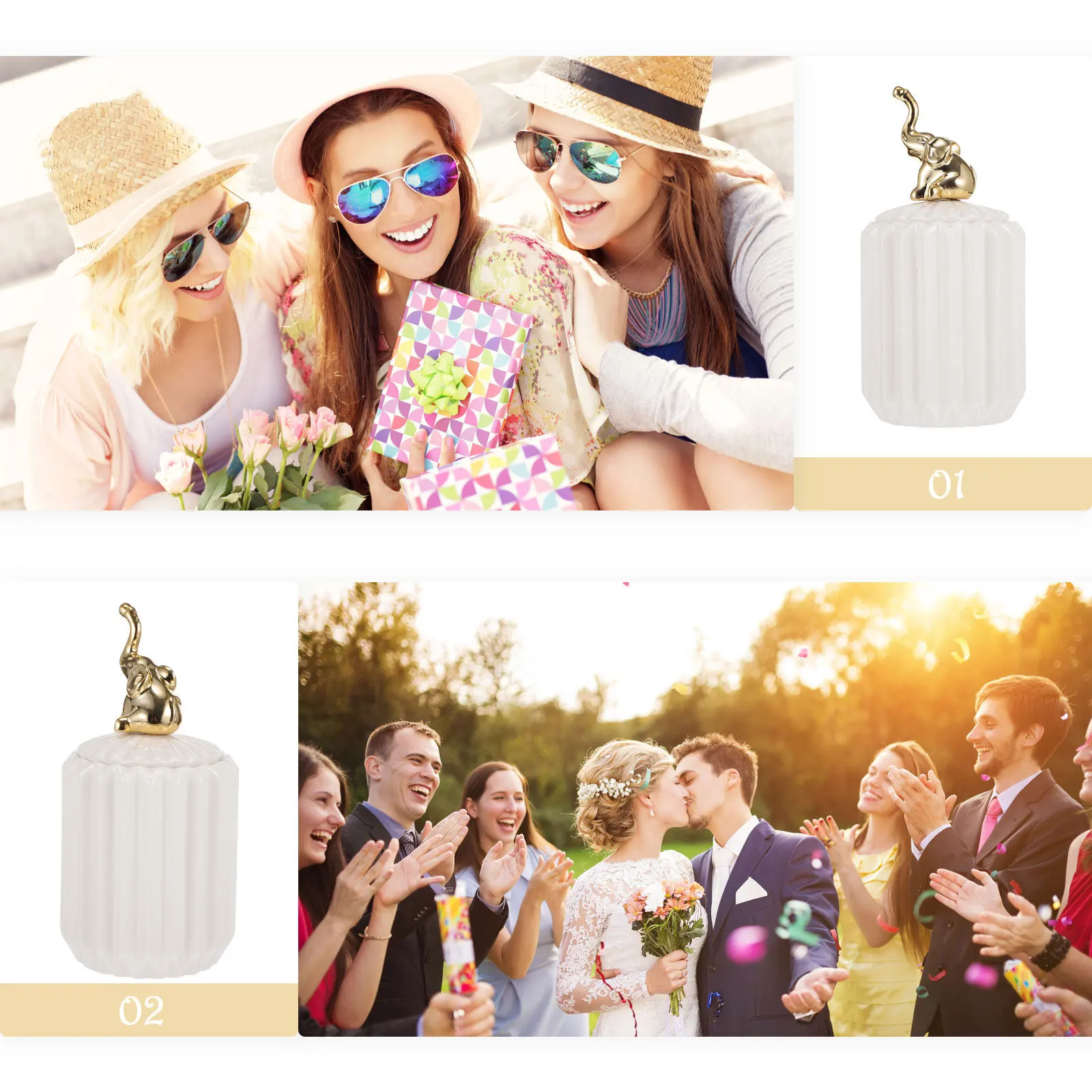 

1Pcs Ceramic Craft Storage Jar Nordic Design Sealed Canister Animal Modelling Lid Household Candy Tea Gift Container