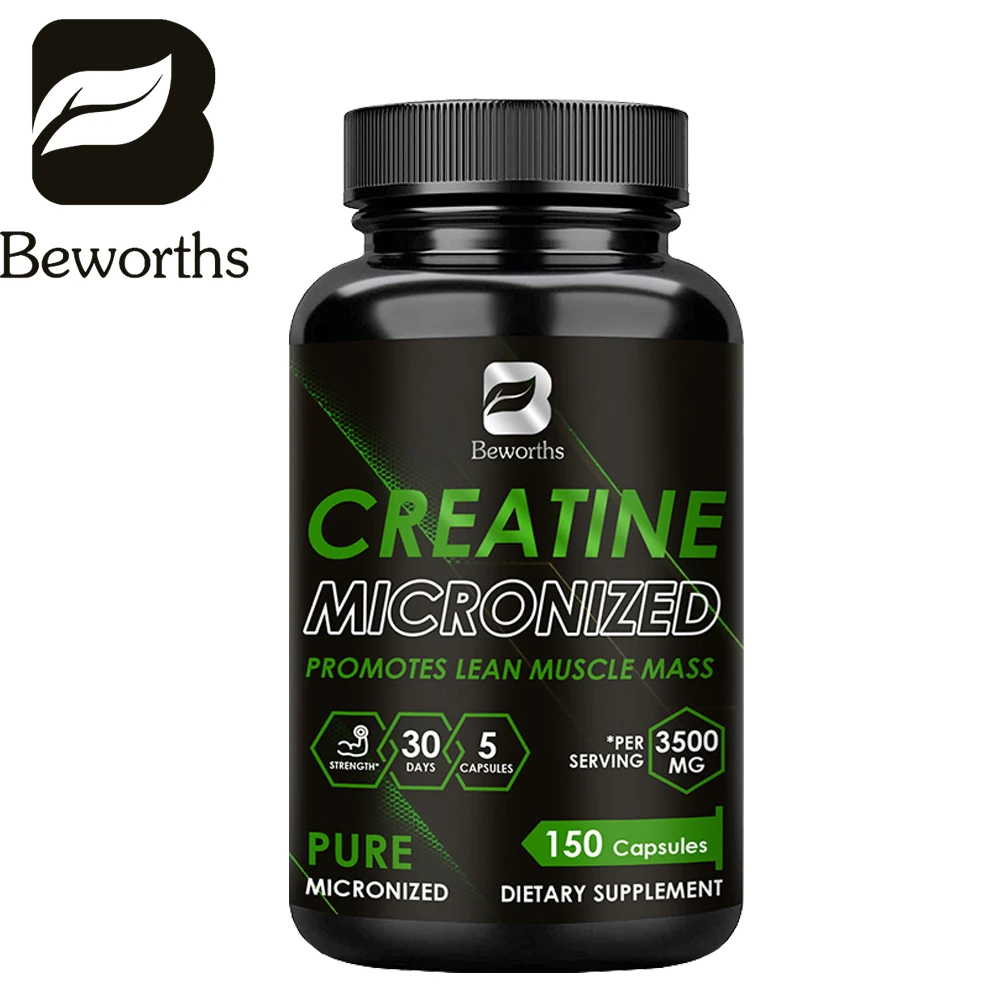 

BEWORTHS Creatine Monohydrate Capsules for Men & Women Muscle Mass&Strength & Performance improve Energy Recovery After Exercise